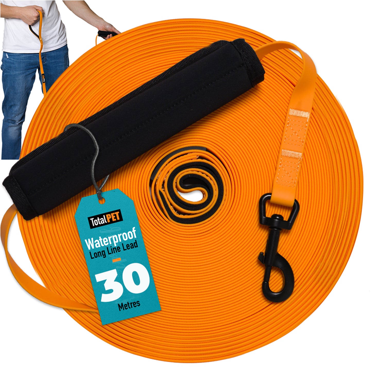 30m Waterproof Long Line Training Lead - (Main Image)