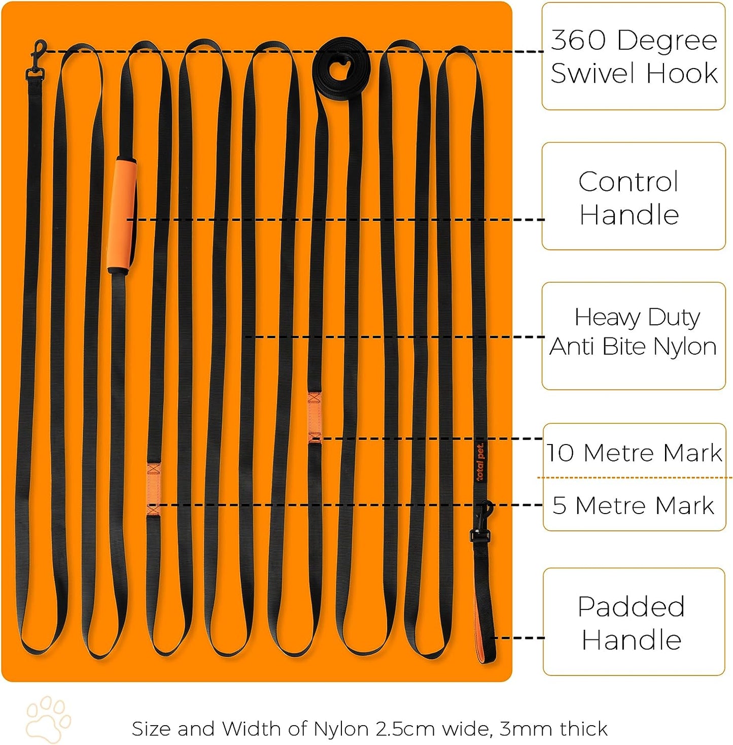 20m Nylon Training Lead - Distance Features