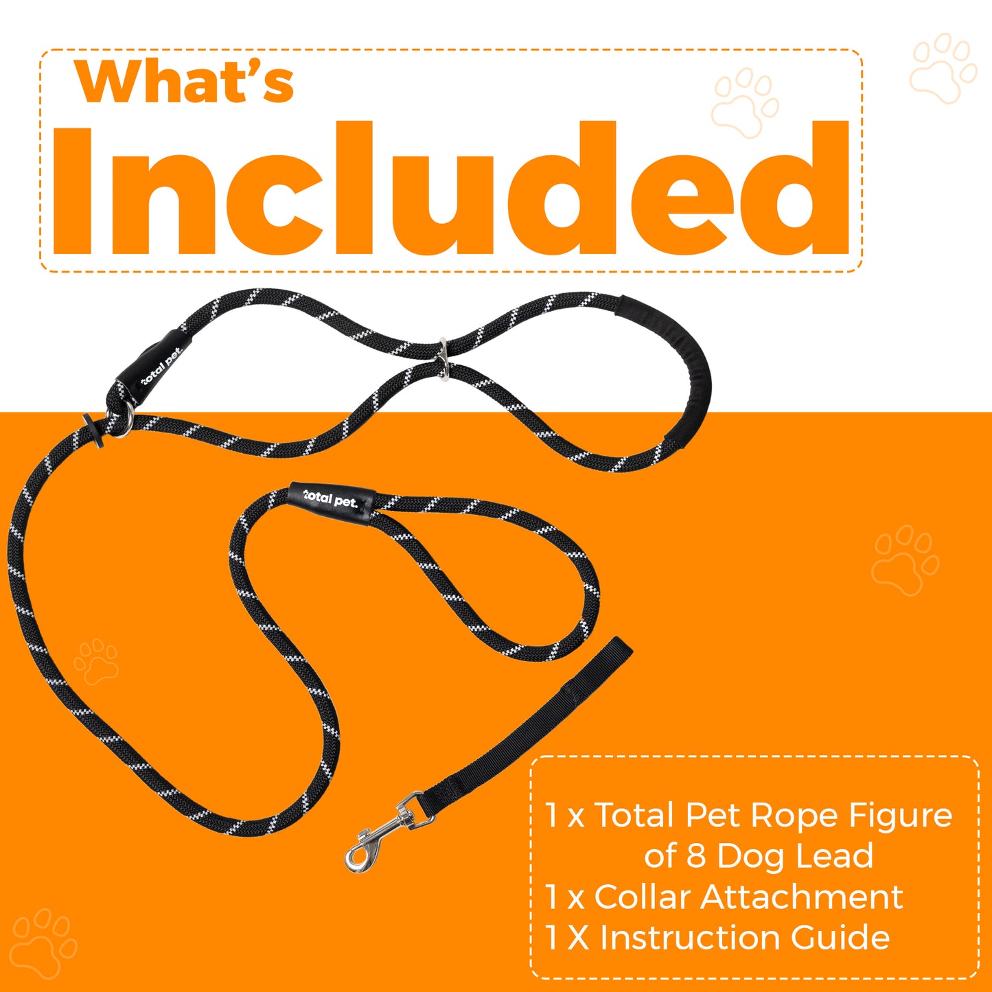 Rope Figure of 8 Dog Lead With Padded Nose Support (M/L) - Total Pet
