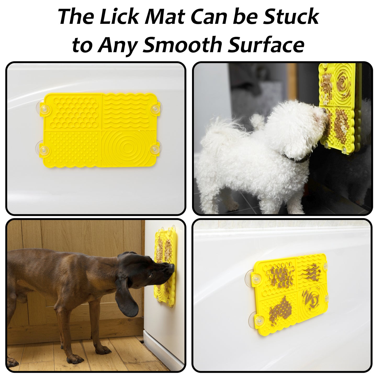 Plastic Lick Licky Mat with 4 Unique Patterns & Suction - Total Pet