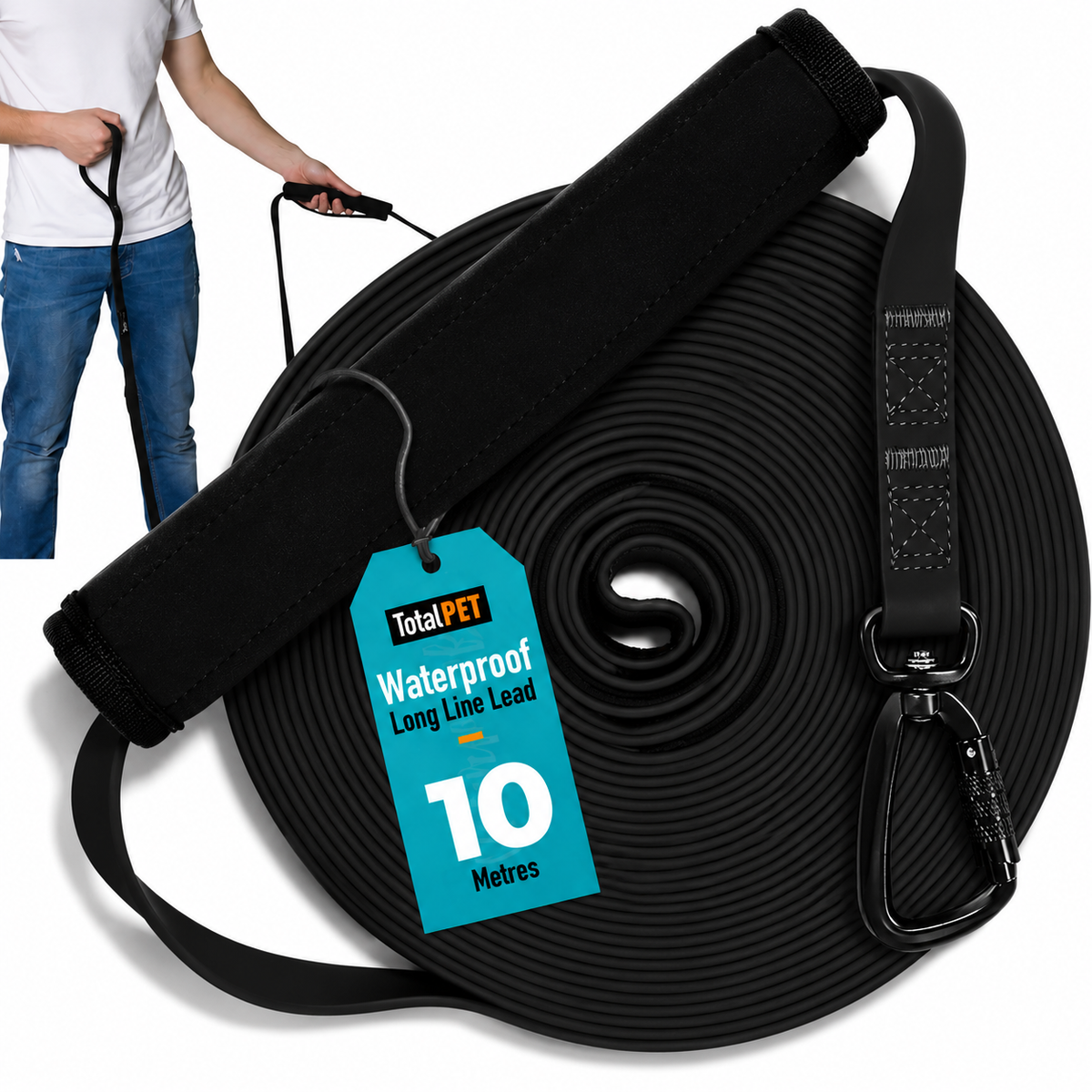 5/10/15/20/30m Waterproof Long Line Dog Lead for Obedience and Recall Training – Total Pet