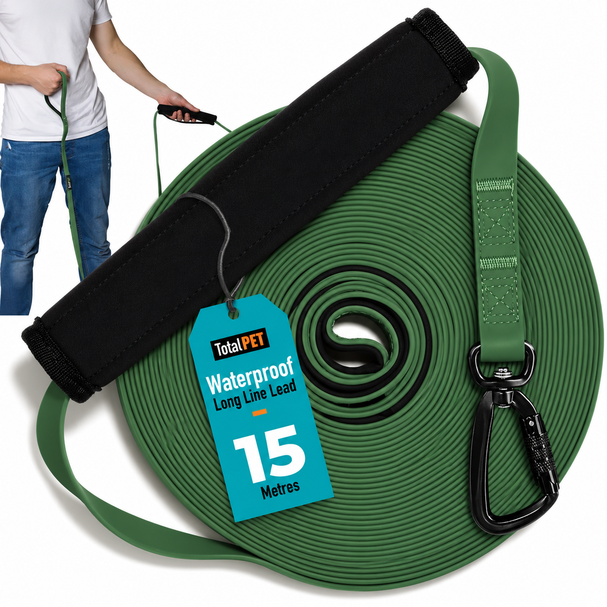 5/10/15/20/30m Waterproof Long Line Dog Lead for Obedience and Recall Training – Total Pet