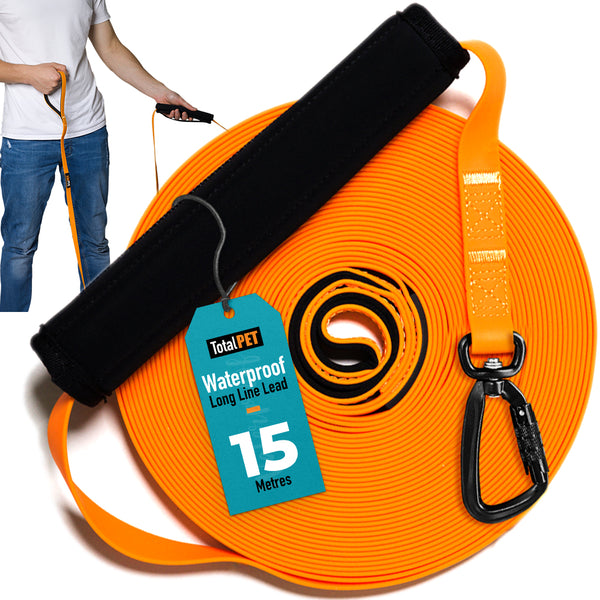 5/10/15/20/30m Waterproof Long Line Dog Lead for Obedience and Recall Training – Total Pet