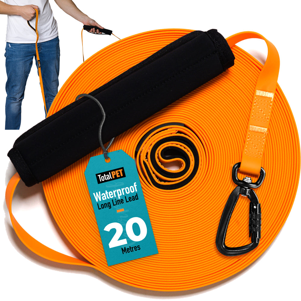 20m Main Image - Carabiner Waterproof Long Line Dog Lead - Total Pet 