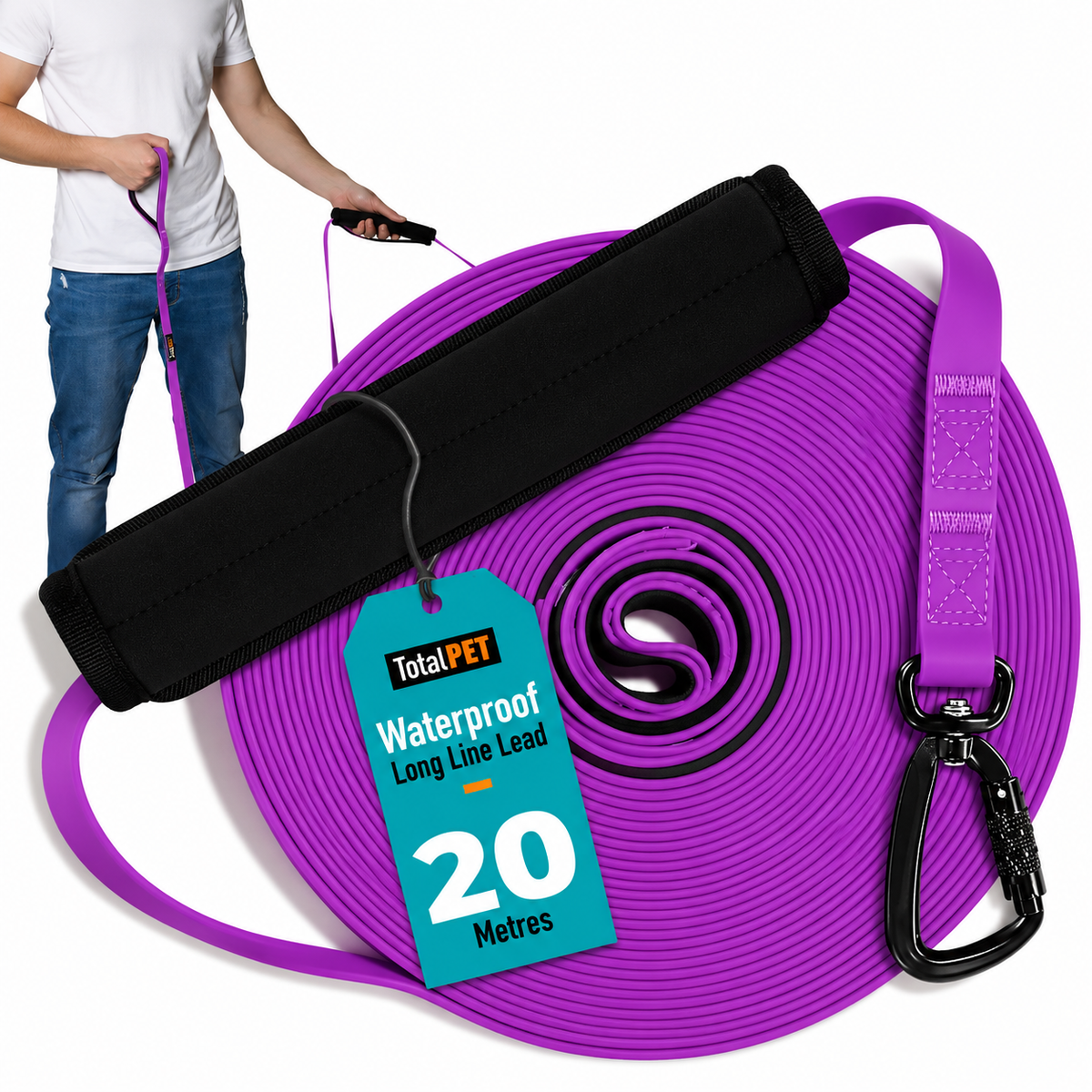 5/10/15/20/30m Waterproof Long Line Dog Lead for Obedience and Recall Training – Total Pet