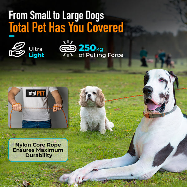 5/10/15/20m Rope Long Line Training Lead for Controlled Freedom & Distance Commands – Total Pet