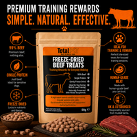 Total Pet Freeze-Dried Beef Dog Treats – Training Rewards – 90/180/400g
