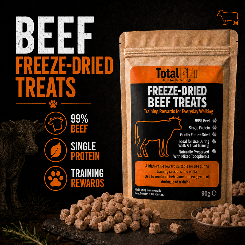 Total Pet Freeze-Dried Beef Dog Treats – Training Rewards – 90/180/400g