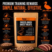Total Pet Freeze-Dried Duck Dog Treats – Training Rewards – 90/180/400g