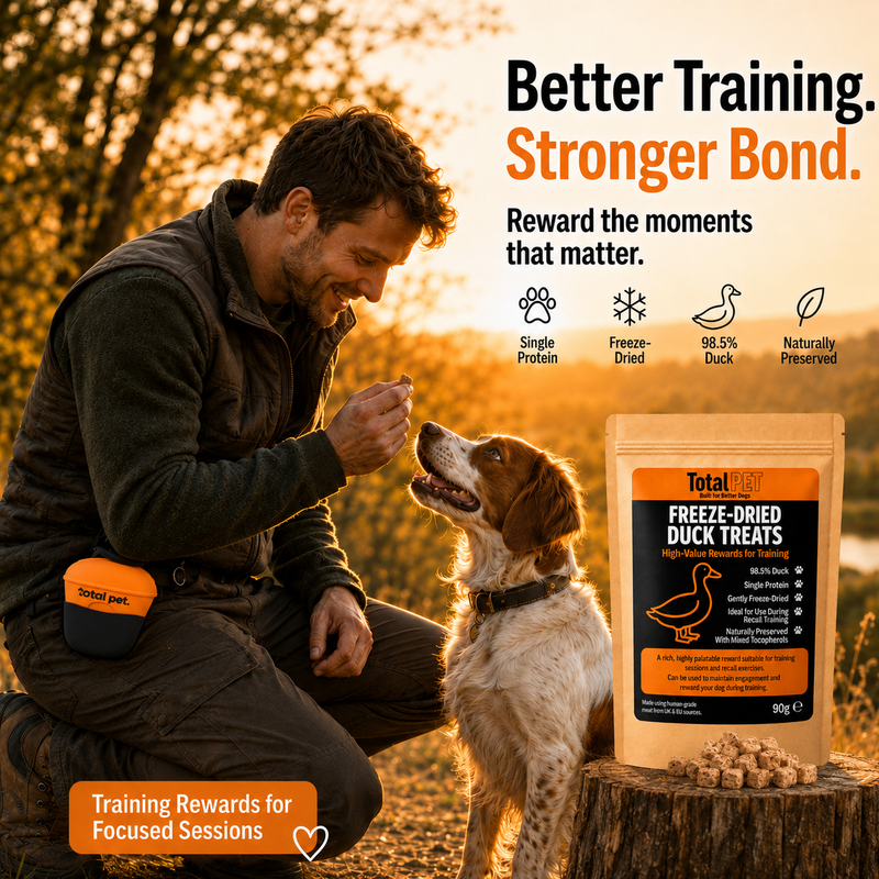Total Pet Freeze-Dried Duck Dog Treats – Training Rewards – 90/180/400g