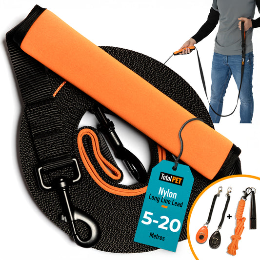 Recall Training Bundle – Long Line + Whistle, 2 x Clickers & Expert Recall Guide