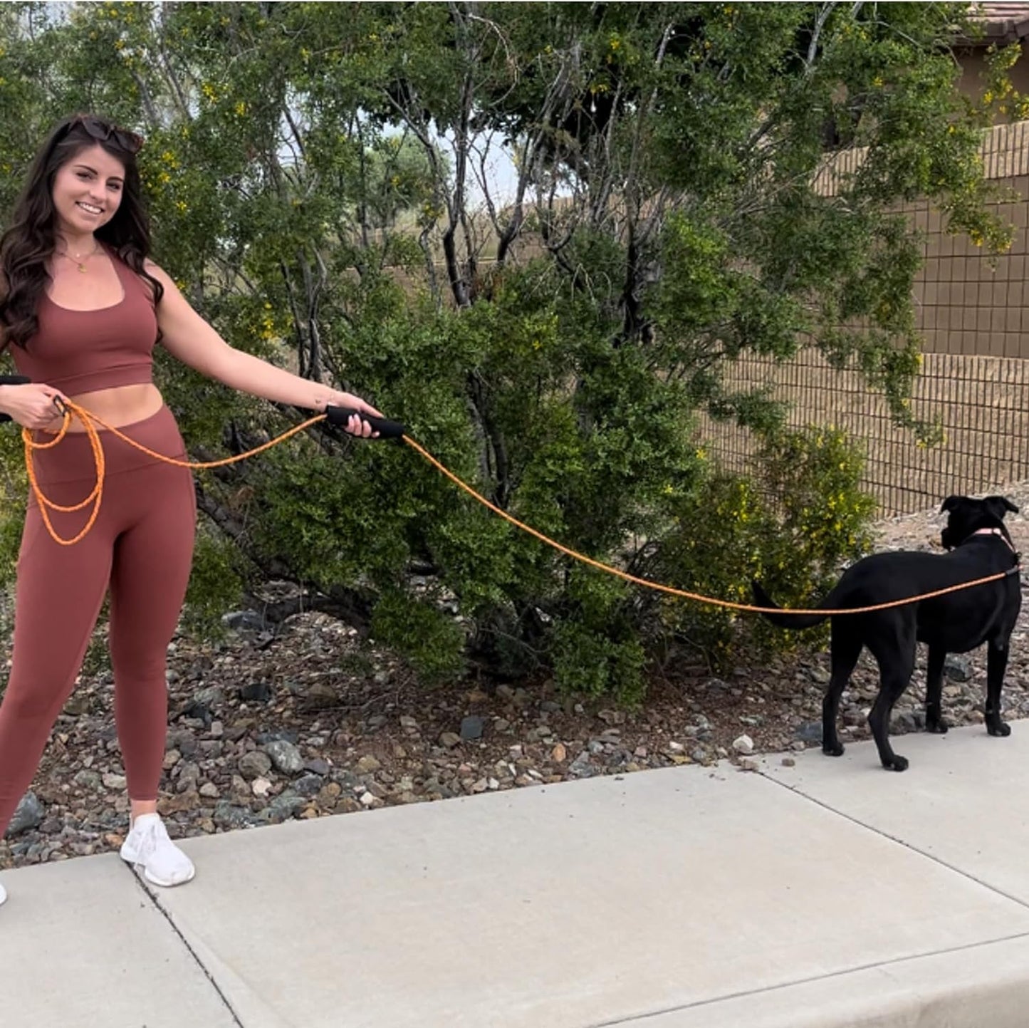 20m Rope Long Line Training Lead for Dogs/ Train Recall and Obedience Commands - Includes Control Handle & Storage Bag
