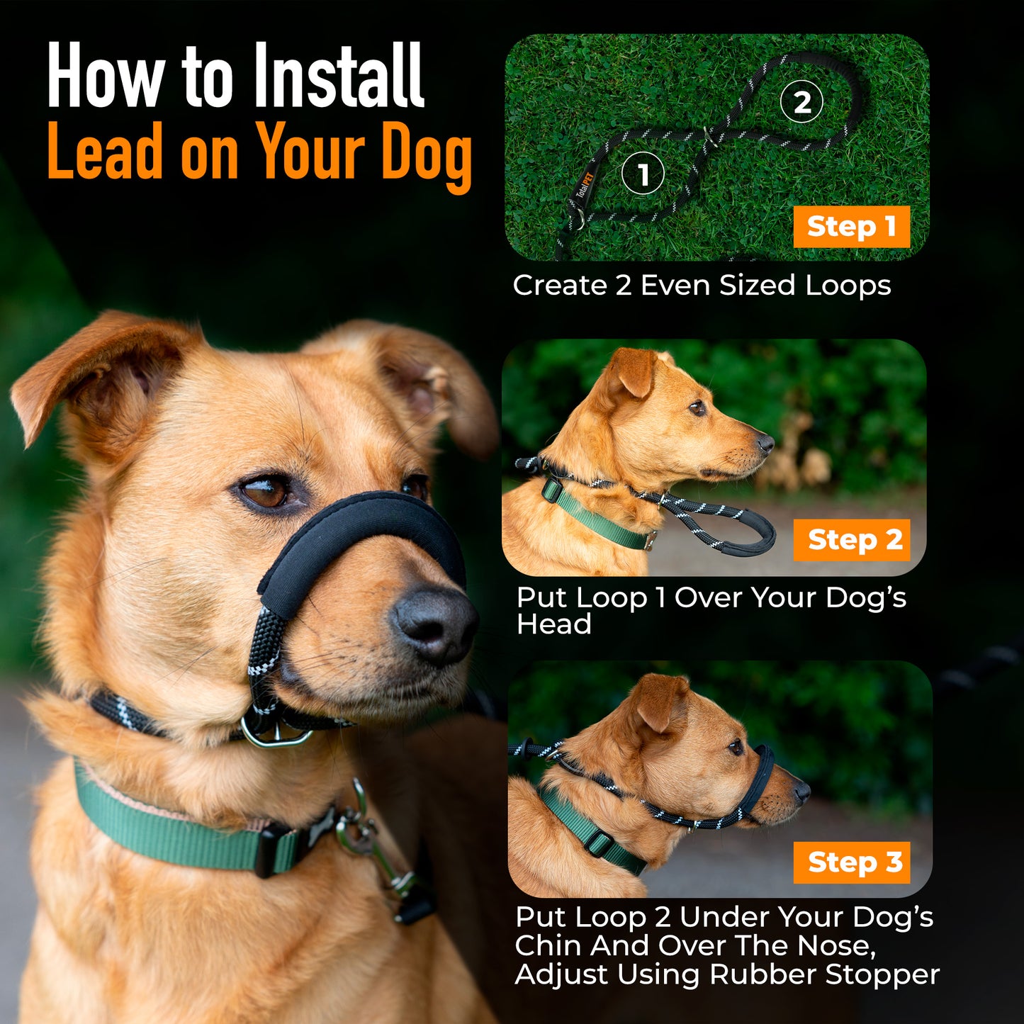 Rope Figure of 8 Dog Lead - M/L (Image 3)
