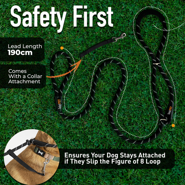 Rope Figure of 8 Dog Lead with Padding – Stop Your Dog Pulling - Total Pet