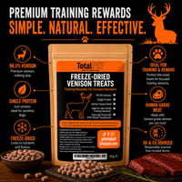 Total Pet Freeze-Dried Venison Dog Treats – Training Rewards – 90/180/400g