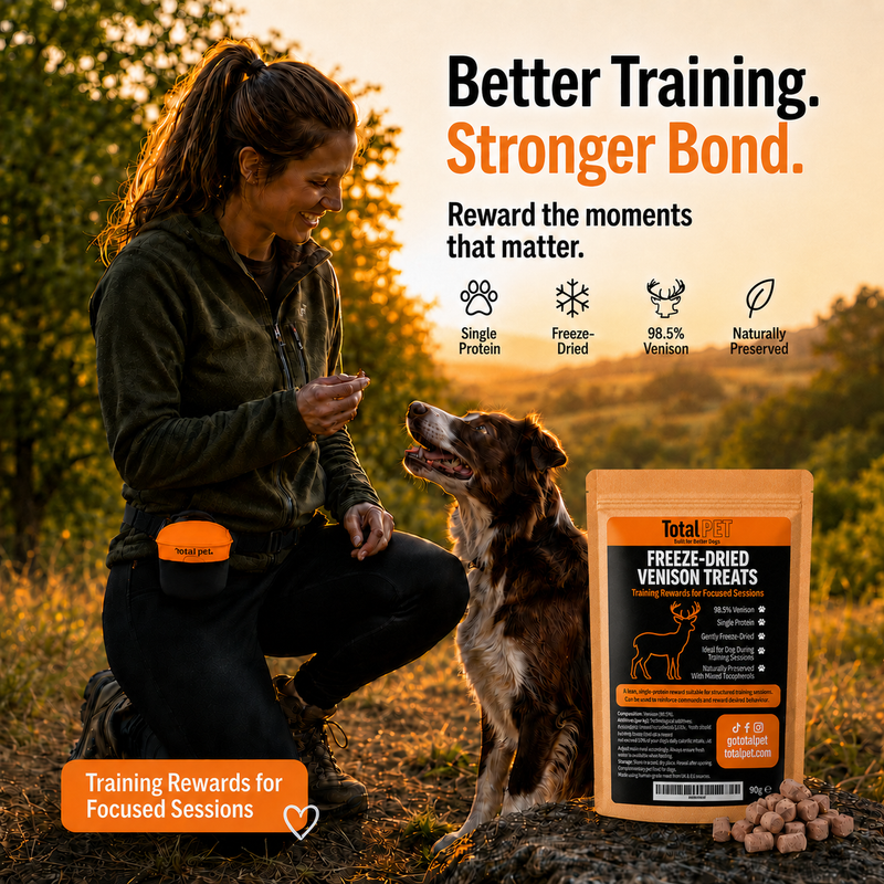 Total Pet Freeze-Dried Venison Dog Treats – Training Rewards – 90/180/400g