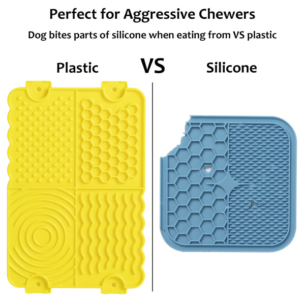 Plastic Lick Licky Mat with 4 Unique Patterns & Suction - Total Pet